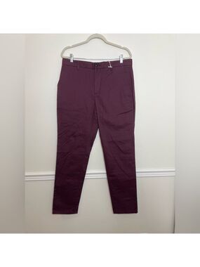 NWT Everlane Athletic Twill Pants in Wine 34x32